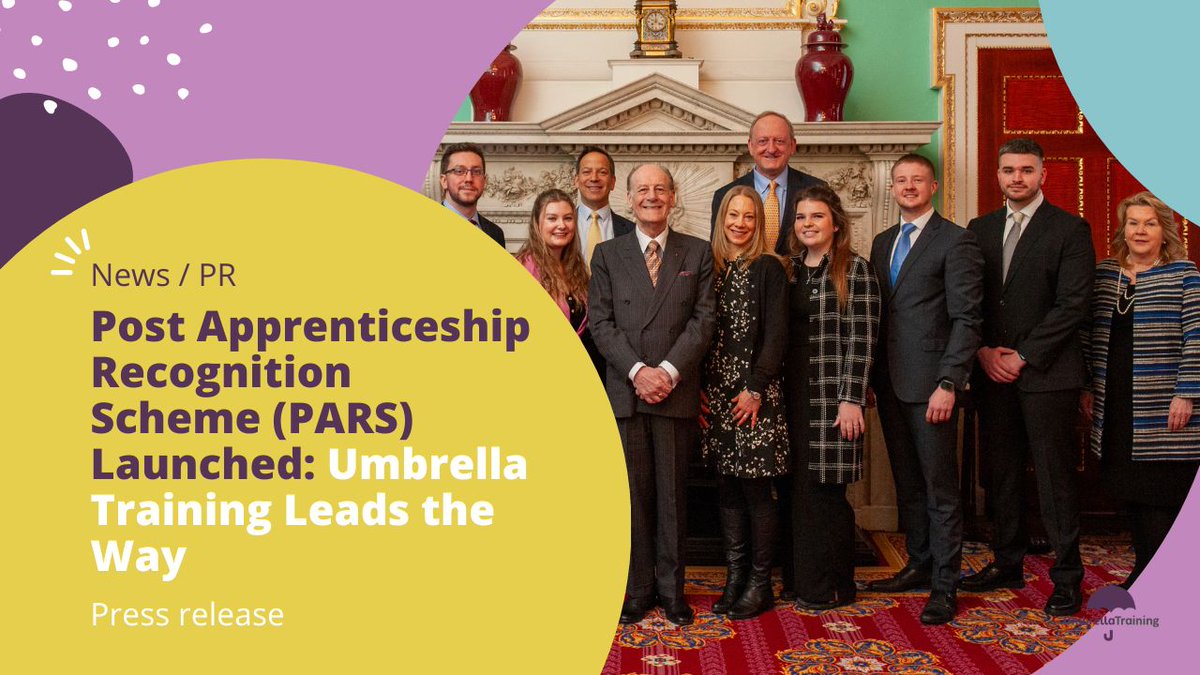 Post Apprenticeship Recognition Scheme (PARS) Launched: Umbrella Training Leads the Way!

Read more here: umbrellatraining.co.uk/news/pr-post-a…

#ComeUnderOurUmbrella  #Apprenticeships #NAW2024 #SkillsForLife @Caterertweets @HandCNews @UKHofficial