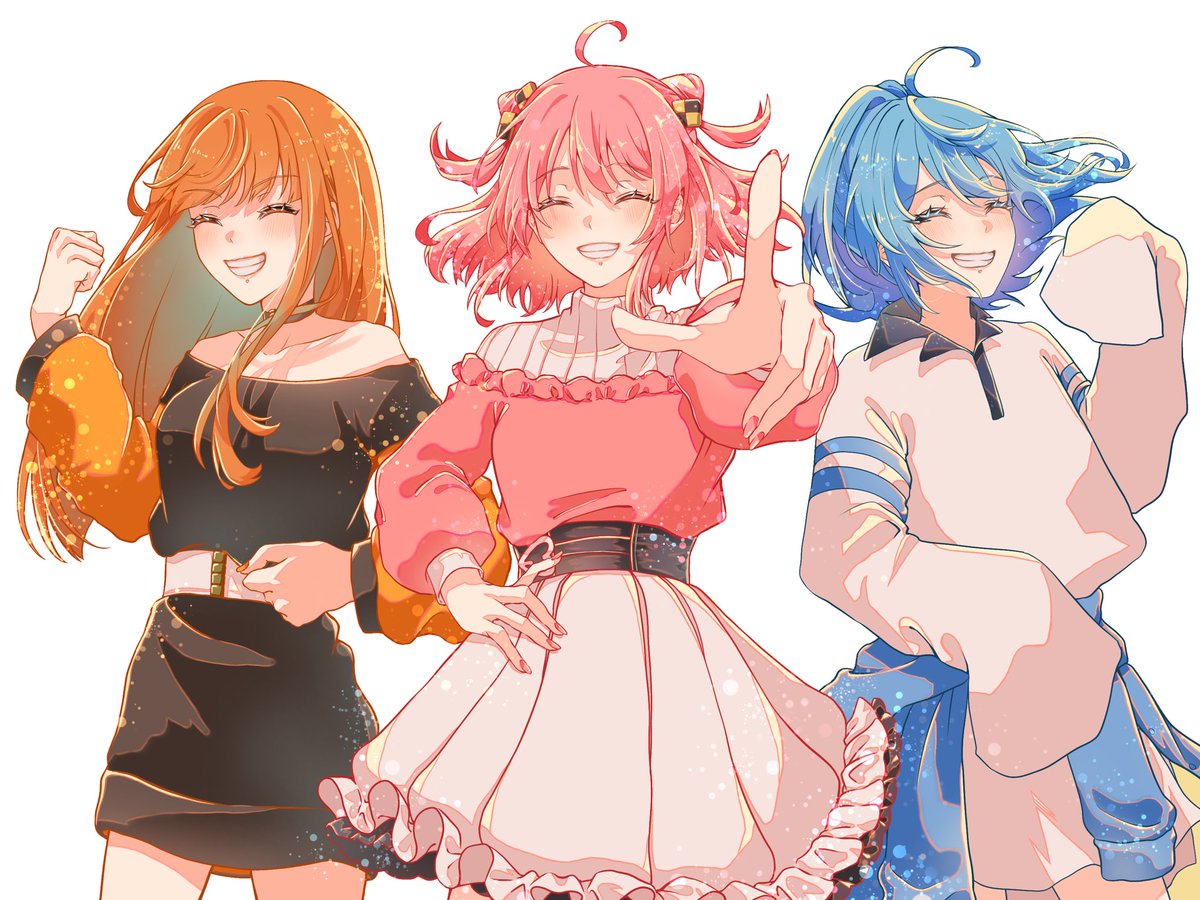 1✨⋯⋯🩵❄️ 🩷🧡 #ぴちあーと #からぴち #るな ﾁｬﾝｯ #イラスト