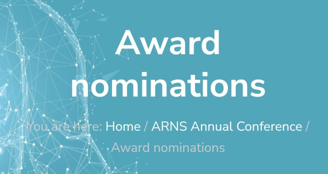 We are looking for nominees who not only do a good job, but also for those who are exceptional leaders and innovators in their field. arns.co.uk/annual-confere…