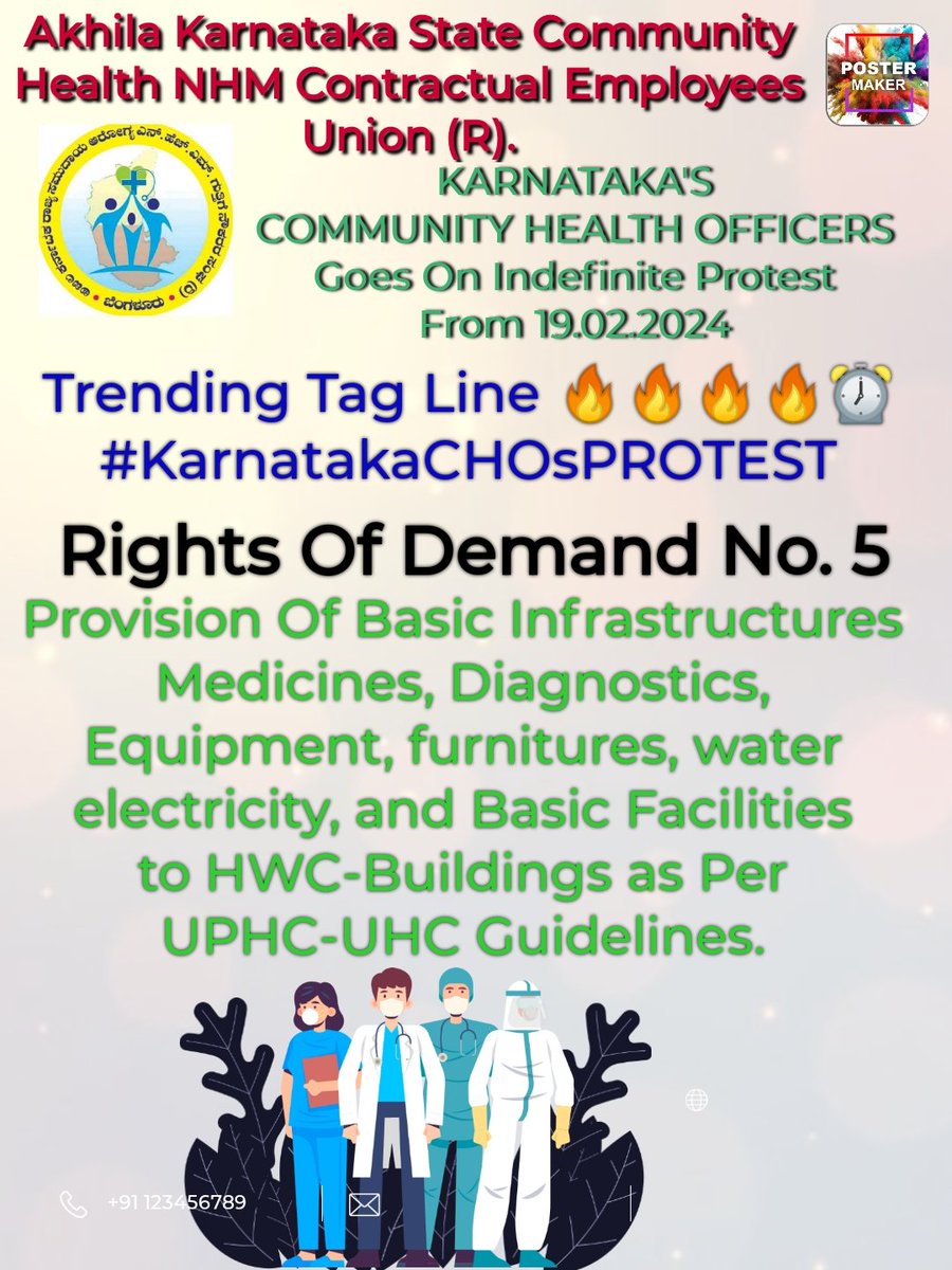 akschoab's tweet photo. #KarnatakaCHOsPROTEST
                   Breaking News
Karnataka Community Health Officer's plan Indefinite Protest From 19/02/2024 to fulfill
CHOs Rightful Demands .
@PMOIndia @mansukhmandviya @CMofKarnataka @dineshgrao @DHFWKA @Comm_dhfwka @DKShivakumar @MoHFW_INDIA
@nnhmkarantaka
@mdnhmkar
