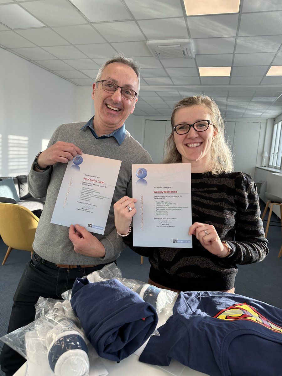 Technoclone's tweet photo. Thank you to Audrey π€© & Jean-Charles π€© for your passion for #ceveron_s100 & coagulation ! It was great having you here in Vienna !
#Ceveron_s100 an explosion of possibilities! π₯°π€
#technofluor_adamts13 #FVIIIinhibitor #thrombingeneration #technofluor_fxiii
#CaptainCeveron https://t.co/Yxue4cDCLu