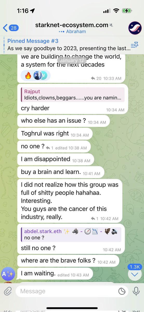 AirdropAlertAAD's tweet photo. Yo, check this out! How the @starknet Team acts when they get called out by their own community? They straight up diss them and then try to delete the evidence. 🙄

In the crypto world, transparency is everything. But there are some projects that just don't get it. Instead of dealing with legit concerns, they resort to insults and deleting comments. Well, guess what? The truth always comes out, fam. 📷💣

Imagine getting called out for being clueless and not open to feedback. It's a total PR nightmare waiting to happen! 😱 So, project owners, listen up! If you want a loyal following, you gotta treat your community like the smart, valuable peeps they are. 🗣️🌐

Don't forget, pics speak louder than words. 📸 Don't be that project that tries to hide their mistakes by deleting stuff in a rush. Embrace the feedback, learn from your errors, and come back even stronger. 📈💪

That's why, my fellow 🪂airdrop enthusiasts, keep your eyes peeled. Take screenshots, gather the receipts, and let these projects know that we see what they're trying to pull off. Share those deleted messages far and wide, and expose their true faces to the world. 🚀🔎

Let's band together for transparency and accountability in the crypto space. We can expose the shady stuff, protect our community, and demand better from these projects. 🌐💼

@Starknet @StarknetFndn @EliBenSasson
@jdiegooliva @StarknetEco @Starknet_id @StarkWareLtd @LineaBuild @EliBenSasson @jdiegooliva @abdelstark )

#CryptoCommunity #TransparencyMatters #ScreenshotsDontLie #AirdropRevolution #HoldThemAccountable