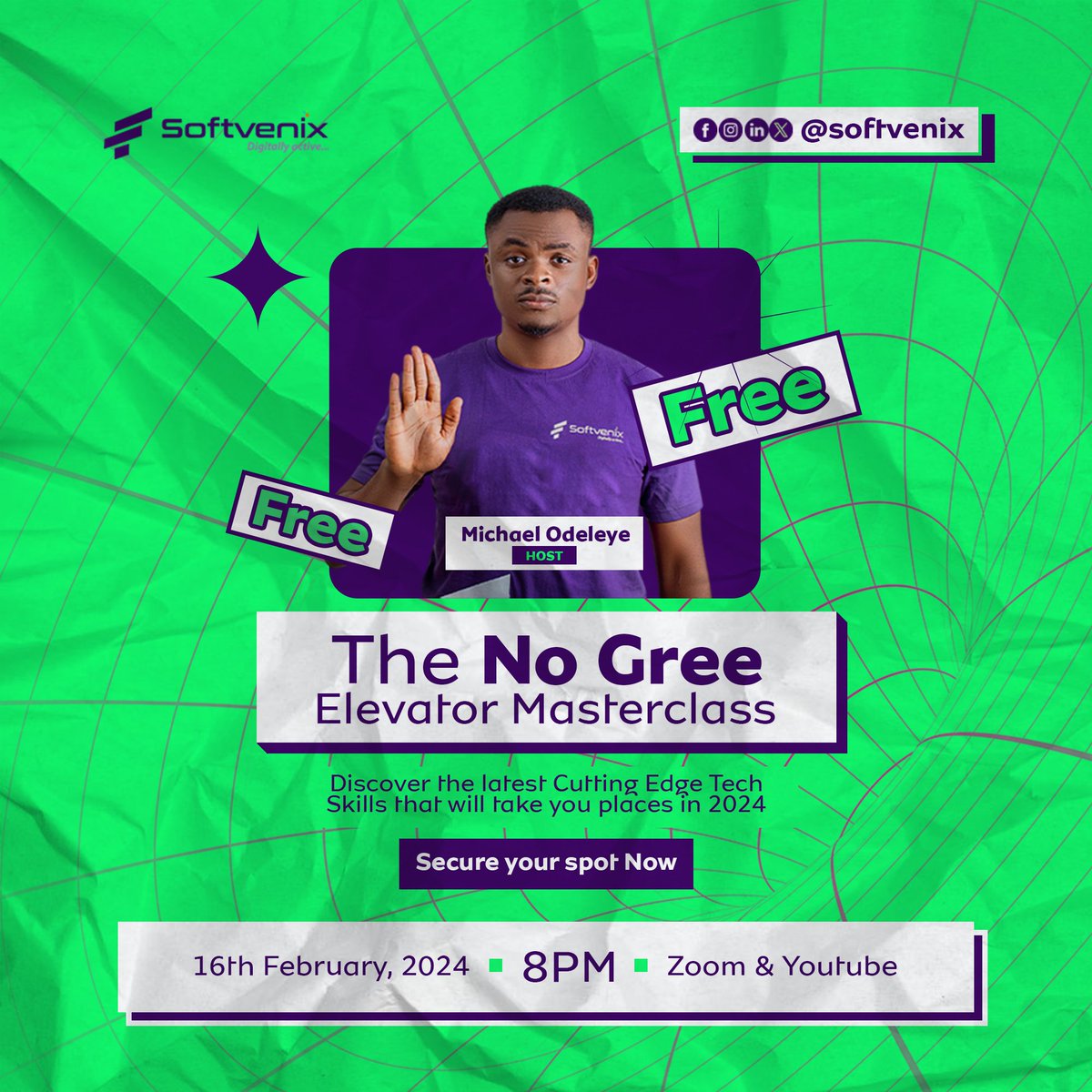 SoftVenix's tweet photo. Join us today at exactly 8PM as we unveil how you can elevate your current skills, career and income using the latest cutting-edge technology that will make 2024 and beyond gree for you 

Secure Your Seat Now 👉🏽 https://t.co/FmW7wAs68P https://t.co/EppDhZU0eA