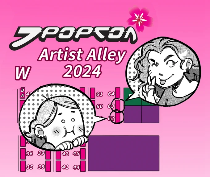 Minor last minute seating changes! We'll be at W63 and W62, rather than W60 and W59 ❤️#jpopcon2024 