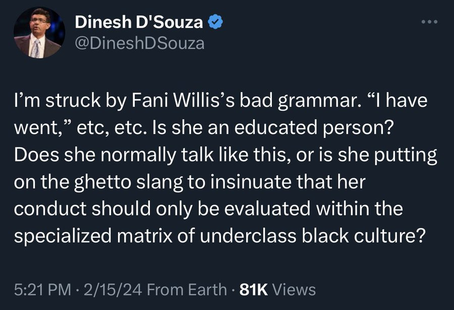 MrDonAuto's tweet image. #Felon and #TrumpTerrorist #DineshDSouza wants you to know he&apos;s a #StrongBlackWoman.