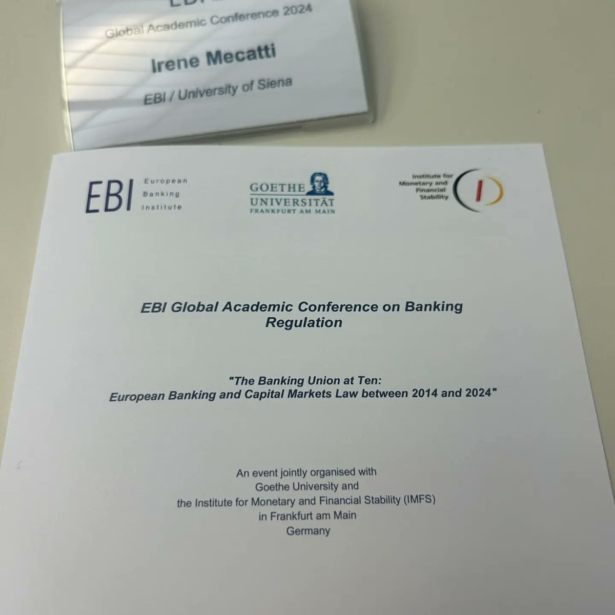 Irene Mecatti ha tenuto ieri una relazione dal titolo 'The crisis management of smaller banks' alla EBI Global Academic Conference on Banking Regulation, importante convegno organizzato in materia di diritto bancario europeo 
#banking #bankinglaw #bankingregulation #bankingunion