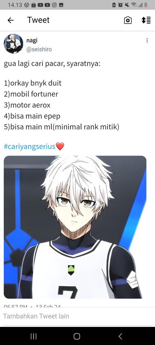 nesvsapiccv's tweet photo. Ke randoman ank blue lock di setiap harinya
(#rnis #kncg #ryusae #nagireo slight baroubachi )
Few tweets au; https://t.co/05SeuiwrP1