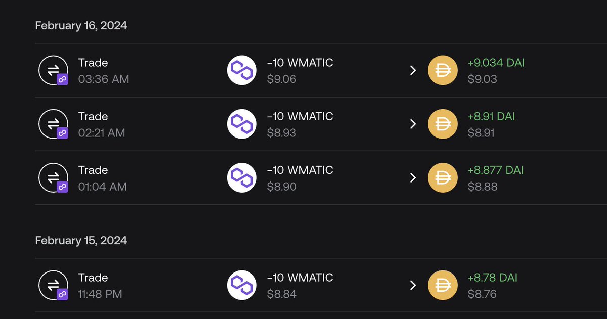 matteoikari's tweet photo. Congrats to the @BrinkTrade team for the launch of @CroutonSwap 👏

This is the easiest way in the market to perform recurring swaps, and I can't wait to integrate it into @BrianknowsAI allowing people to do it with a prompt (eg. "Swap 100 usdc to eth each day for 10 times")

More info on their launch thread:
https://t.co/e02Mwtd7dE