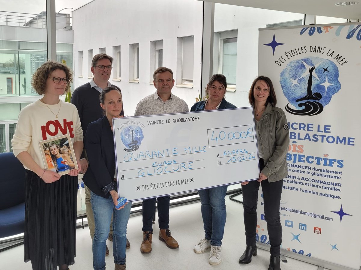 Hier, à l’occasion de la journée mondiale de lutte contre les #cancerspédiatriques, nous avons accueilli @Etoilesgbm pour la remise d'un chèque de 40.000 €, portant l'investissement total de l'association dans <a href="/GlioCure/">GlioCure</a> à 100.000 € sur trois ans !
#glioblastome #cancerducerveau