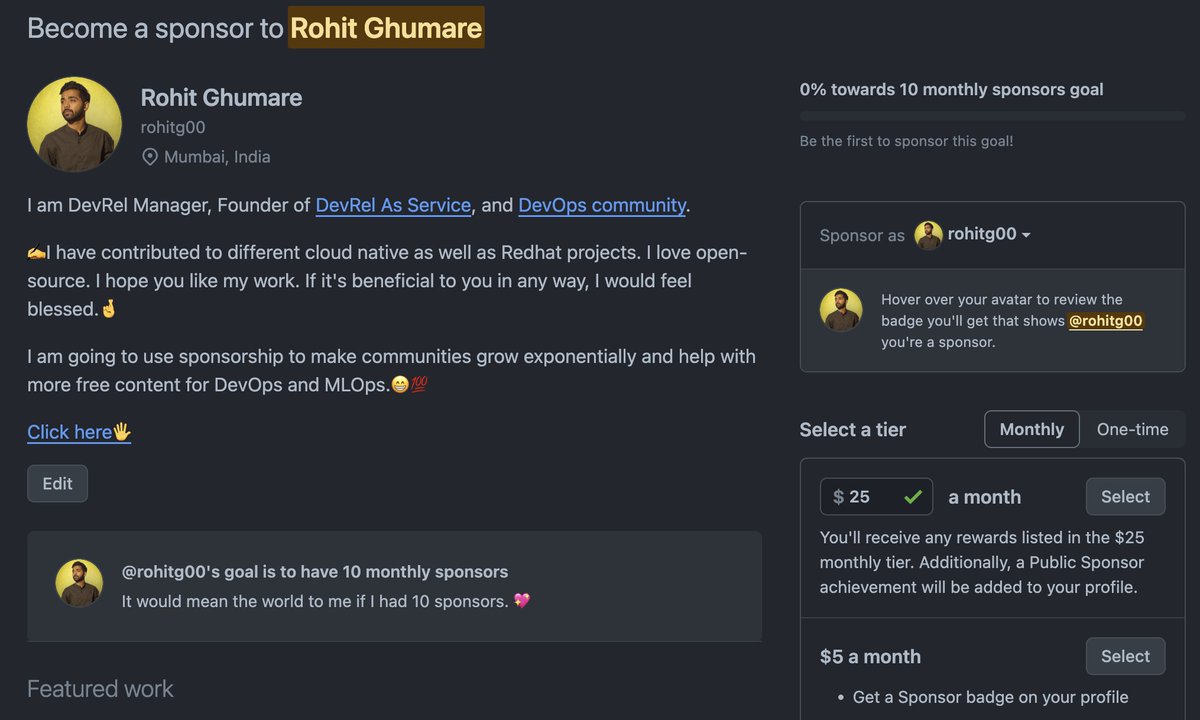 ghumare64's tweet photo. ๐ Big step for my #OpenSource journey!
I've enabled GitHub Sponsors on my profile. If you've found value in my work, consider supporting me. Every bit helps me innovate more! ๐ปโค๏ธ
๐ Check it out: https://t.co/PnxhMSvdOy
#GitHubSponsors #SupportOpenSource https://t.co/MBrMebP0gg