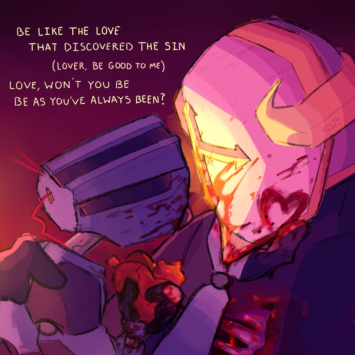 this was supposed to be for valentine’s day but better late then never, yeah? #ultrakill #ultrakillfanart #gabv1el