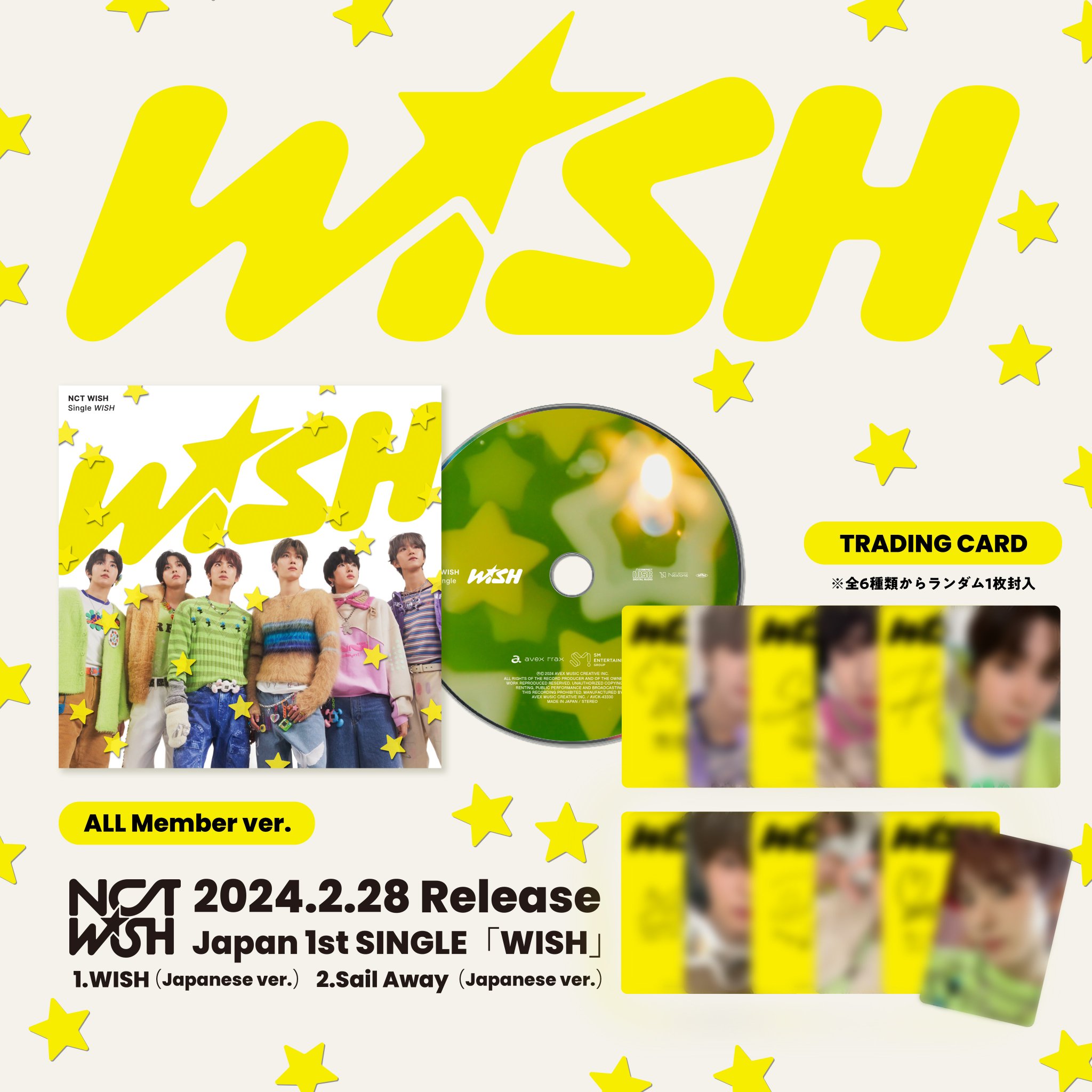 NCT WISH Japan 1st Single WISH CD ALL Member ver. Regular