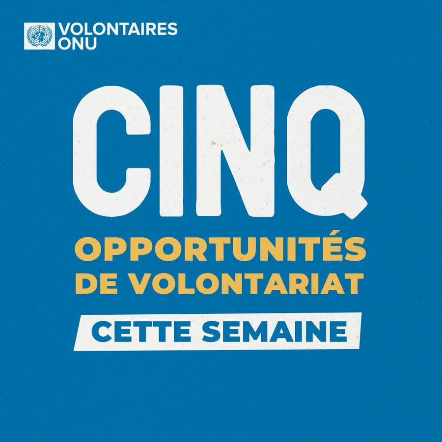 📢Opportunités de volontariat  
1⃣Chargé-e de mobilisation communautaire 🇹🇩
2⃣Assistant (e) en Engagement Communautaire🇧🇫
3⃣Jeune Champion de l’Unicef 🇨🇩
4⃣Gender, GBV and Human Rights Specialist🇸🇳
5⃣Programme Officer🇬🇭
👉Apply rb.gy/l8wshv
