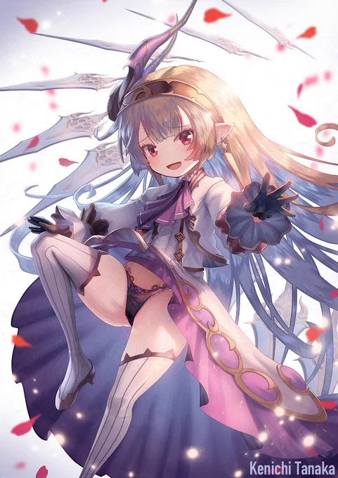 今日はグラブルリリンクのマギラフリラさんを描きました〜!今回はタイツじゃなくてニーソのマギ姉にしてみました。#リリンク 