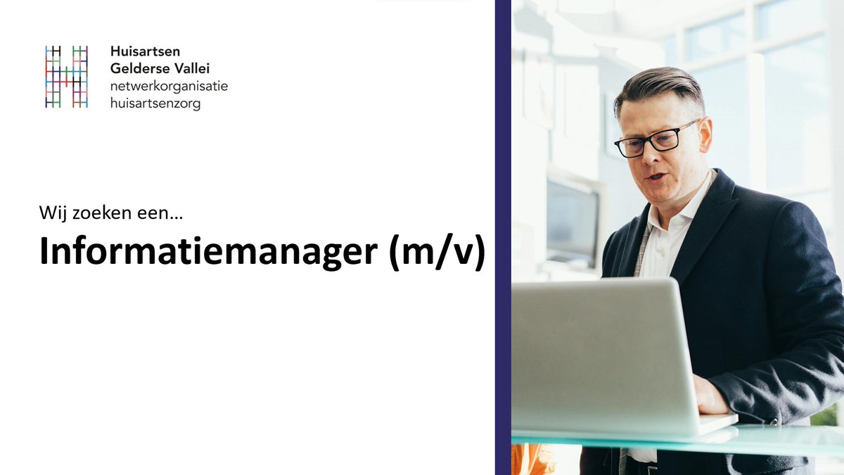#vacature | 𝐈𝐧𝐟𝐨𝐫𝐦𝐚𝐭𝐢𝐞𝐦𝐚𝐧𝐚𝐠𝐞𝐫 (𝐦/𝐯)  
Wil jij meebouwen aan #digitale oplossingen, gericht op een toekomstbestendige eerstelijns(acute)zorg in de Gelderse Vallei?

Bekijk onze vacature ➡️ huisartsengeldersevallei.nl/professionals/…

#informatiemanager #ICT
