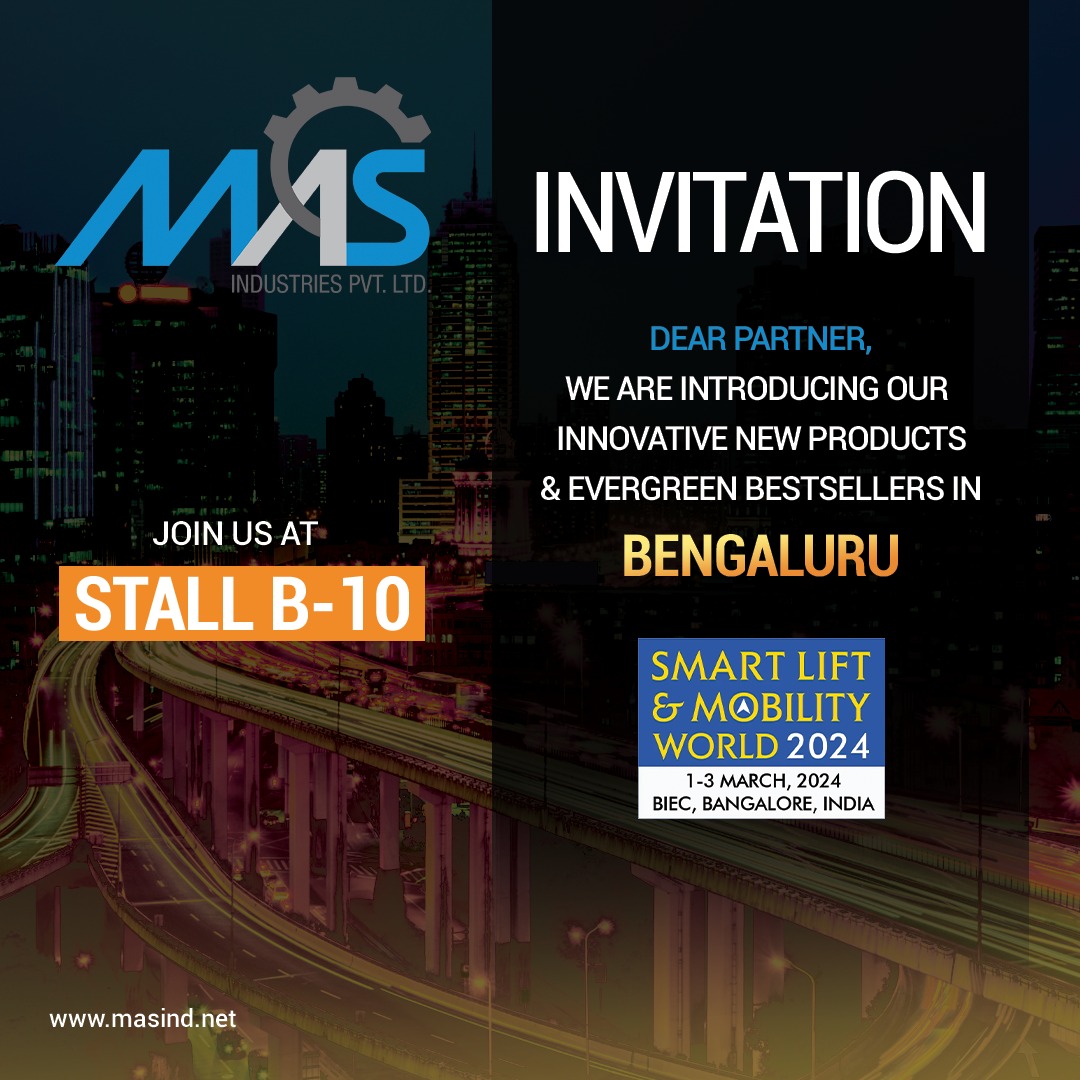 Discover our innovative new products and timeless bestsellers at Stall B-10 in the SLMW Expo Bangalore 2024 happening at Bengaluru International Exhibition Centre, from March 1-3. 🔜🛗

#Bangalore #ElevatorExhibition #SLMW2024 #ElevatorInnovation #Smartlift #slmw #elevators