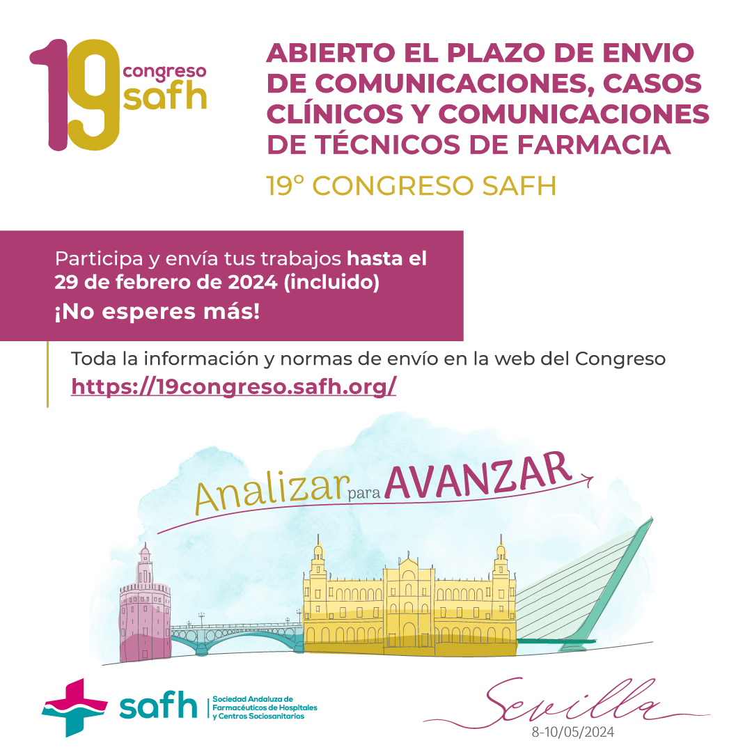 safh_info's tweet photo. ⏰TIC TAC! Sigue abierto el plazo de envío de #Comunicaciones,  Casos Clínicos y Comunicaciones de Técnicos para el #19congresoSAFH
 ¿ Aún no has enviado tu trabajo? No lo dejes para última hora...😎
📝 Envío hasta el 29 de febrero.
Normas y envío ➡️ https://t.co/wSa8C4DnYl https://t.co/LhbI58iShN