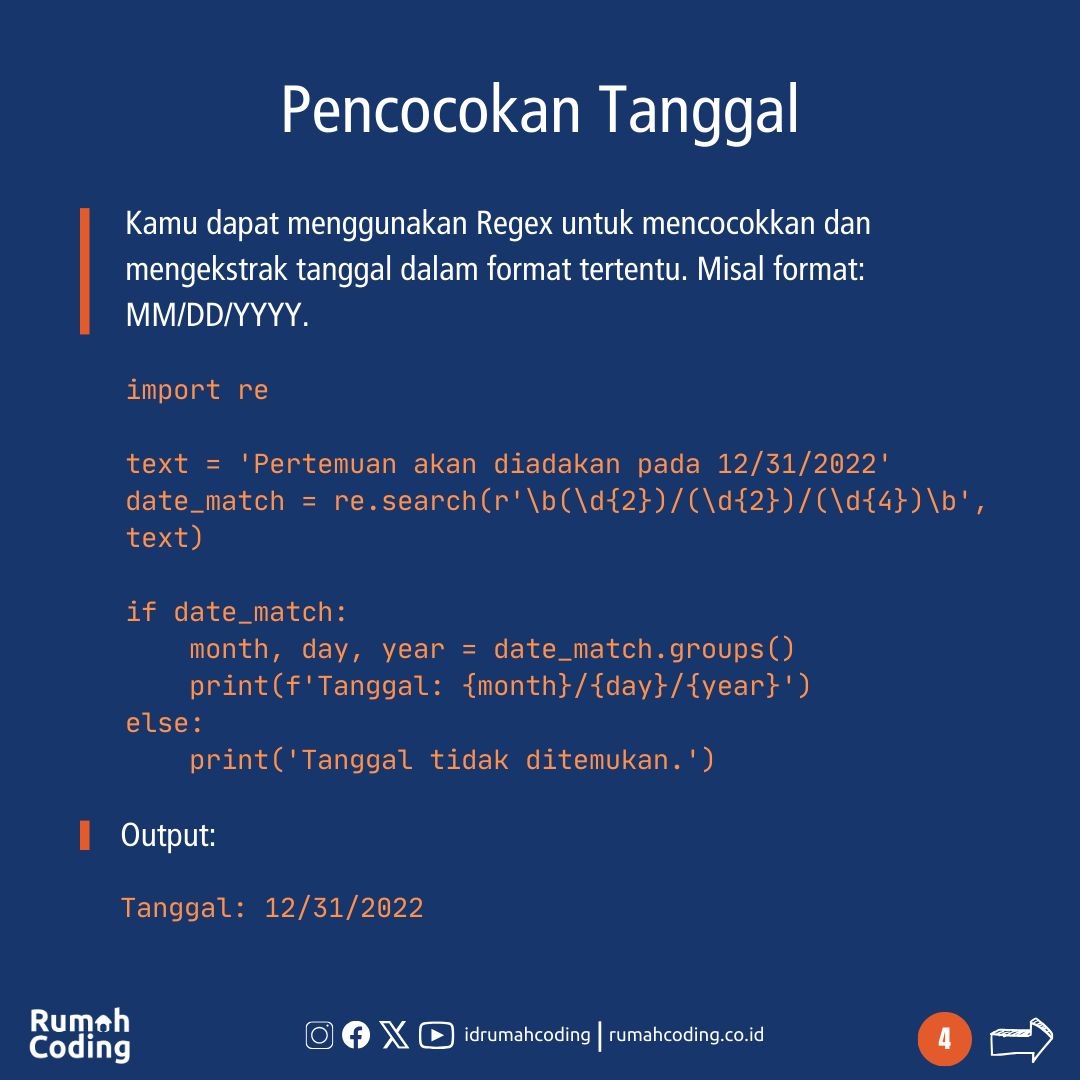 idrumahcoding's tweet image. Menyusun regex sendiri dari awal memang cukup mengasikan, tp juga cukup menguras waktu dan energi. Berikut saya sajikan beberapa use-case regex yang paling banyak digunakan. Tinggal pakai, gak perlu pusing bikin.

#python #coding #regex #RegexMagic #TextManipulation #CodeWizardry