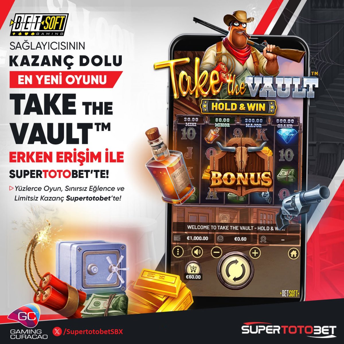TÜRKİYEDE İLK OLANLAR SÜPERTOTOBET'TE OLUR!

Betsoft Sağlayıcısından Yeni Oyun Take The Vault Erken Erişim Fırsatıyla Süpertotobet'te ilk deniyen ve kazanan sen ol