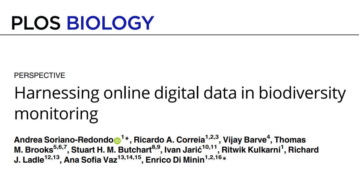 IvanJaric's tweet image. On using online #digitaldata in #biodiversity #monitoring - a new study led by @SorianoRedondo now out in @PLOSBiology journals.plos.org/plosbiology/ar… #environment #threatenedspecies #endangeredspecies #conservation #nature #wildlife #bigdata #socialmedia