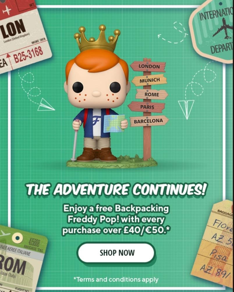Pop - Freddy Backpacking Available at  Funko Europe! 18€ Or Free on purchases over €50!
.
.
.
#FunkoPop
#Funko
#PopVinyl
#FunkoCollector
#PopHunters
#PopAddict
#FunkoCommunity
#FunkoFam
#PopCollection
#FunkoMania
#freddy
#freddybackpaking