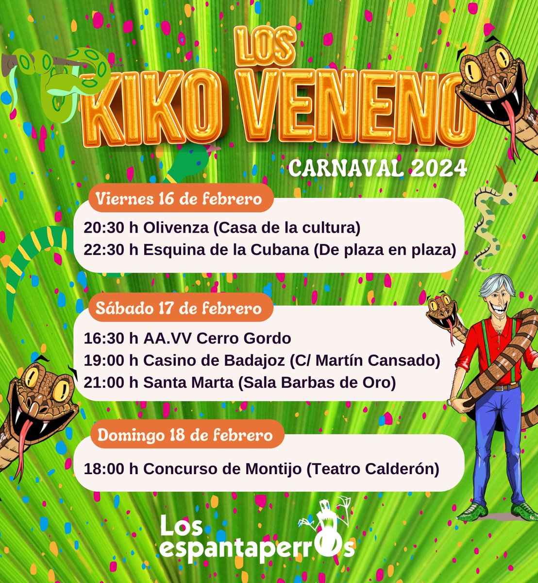 Actuaciones de este fin de semanaaa 🐍🐍