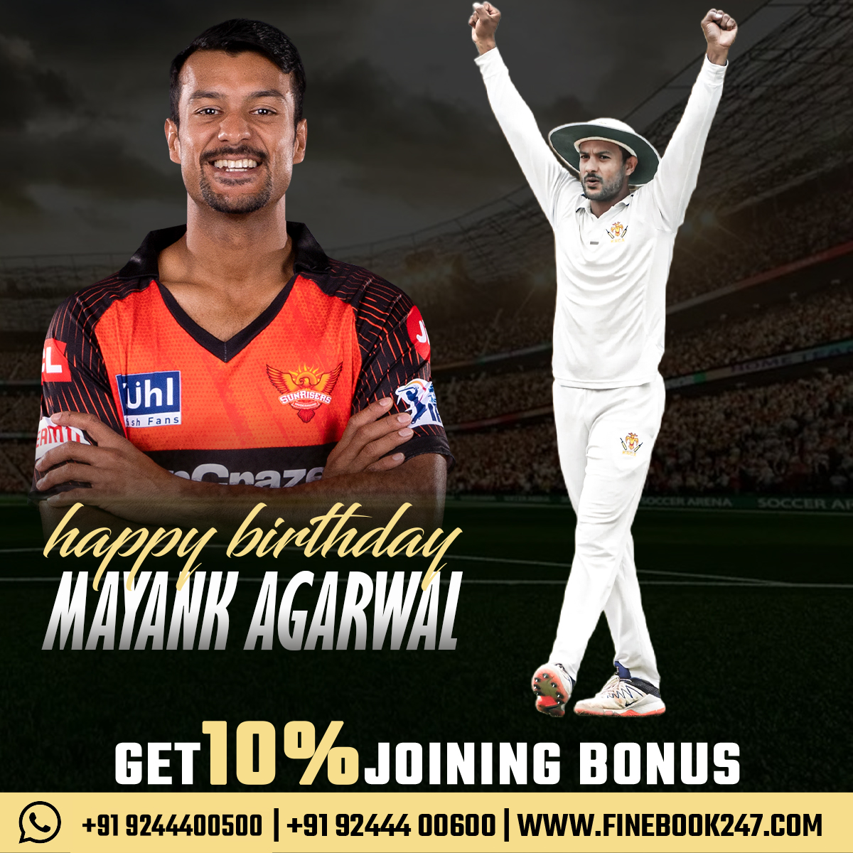 Happy 33rd birthday to stylish Indian batter, Mayank Agarwal!🥳

#HappyBirthday #mayankagarwal #IndianCricketer #Siraj #INDvsENG #AyeshaKhan #SachinTendulkar #DIVINExAujla #ISRO #Pant #WestBengal #Success #DhruvJurel #Greece #Agra #TajMahal #Ashwin #DemocracyUnderAttack #Rewari