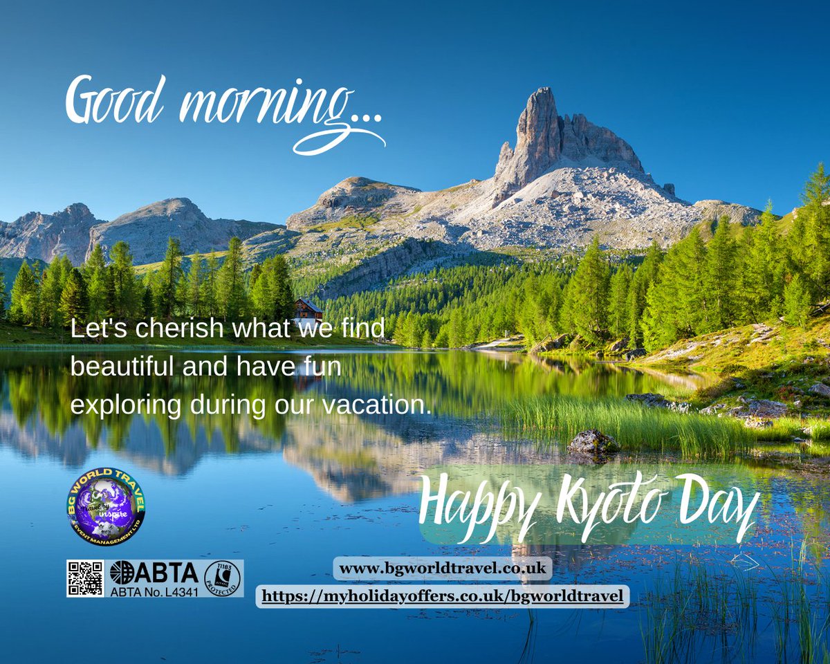 Good morning,
Let's cherish what we find beautiful and have fun exploring during our vacation.
Happy Kyoto Day
#bgworldtravel #motivation #motivational #friday #fridaymotivation #weekendmood #kyotoprotocol 
#environment #sustainable #sustainabletourism #sustainabletravel