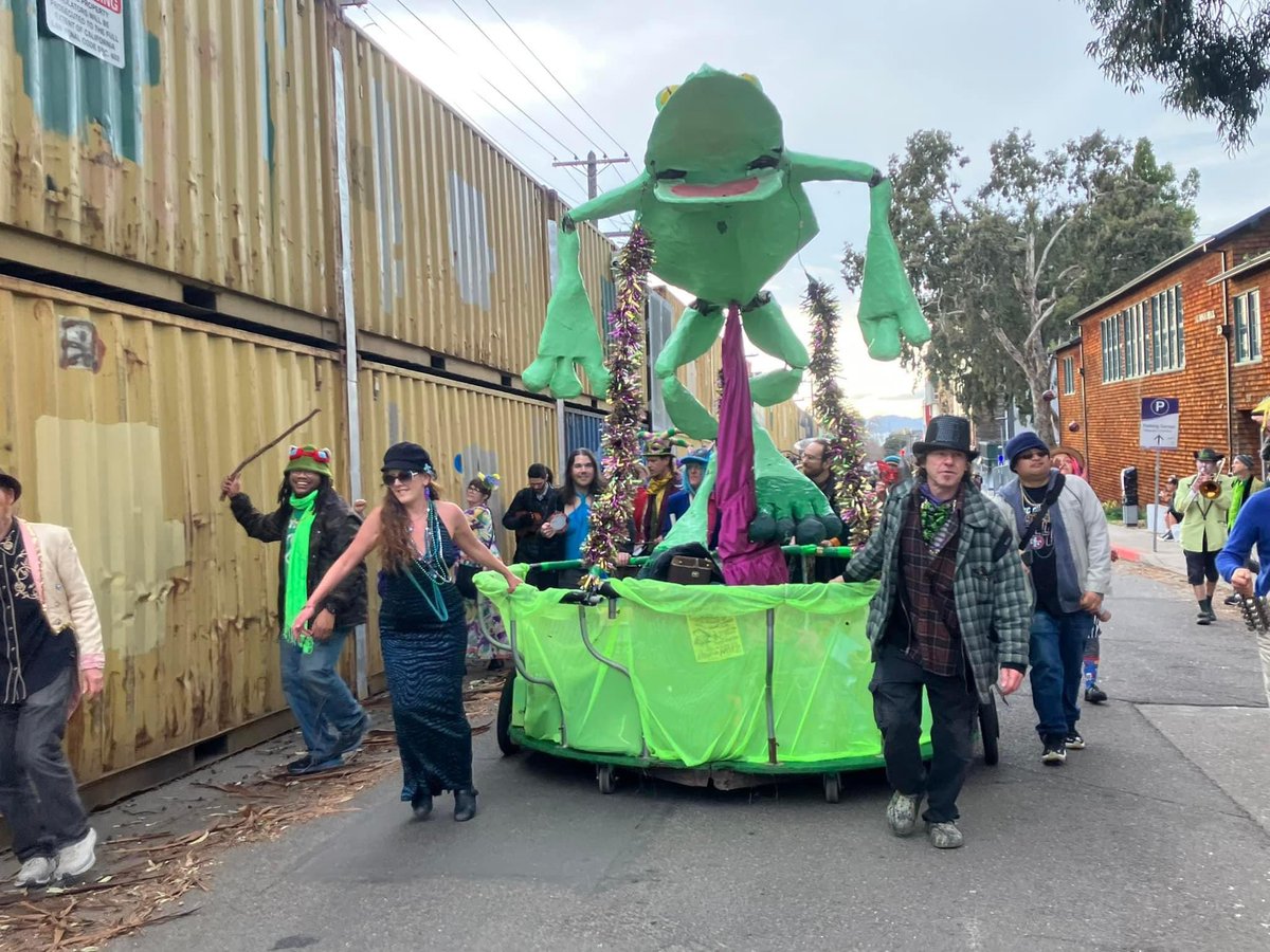 The People's Park Community marches on! A parade of local color and creativity, featuring a larger-than-life frog float and the community in full celebration mode. #BerkeleyParade #CommunityJoy #StreetFestivities

Mardi Gras 2024

📸 by E Smith!