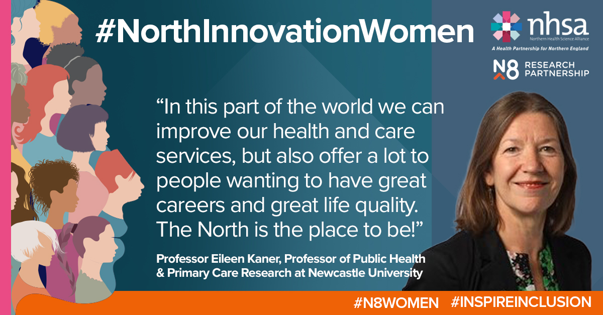 Next up for our #NorthInnovationWomen Spotlight Women is @eileenkaner of @UniofNewcastle and @NIHR_ARC_NENC – whose work is making waves in the North #N8Women thenhsa.co.uk/about/north-in…