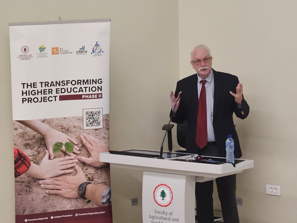 “We want to prepare university graduates as ethical leaders who are innovative problem solvers improving the well-being of their communities and countries & positively affecting the environment”. Dr. James French, Director of the @HigherTransform Project. @AUB_Lebanon