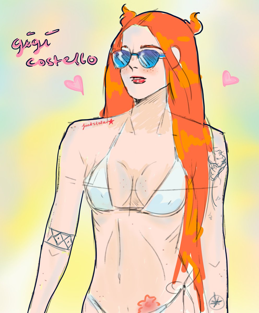 luckstellar's tweet photo. gigi at the beach 🏖️

#nopixelfanart #gigicostello https://t.co/Seb7LweAWz
