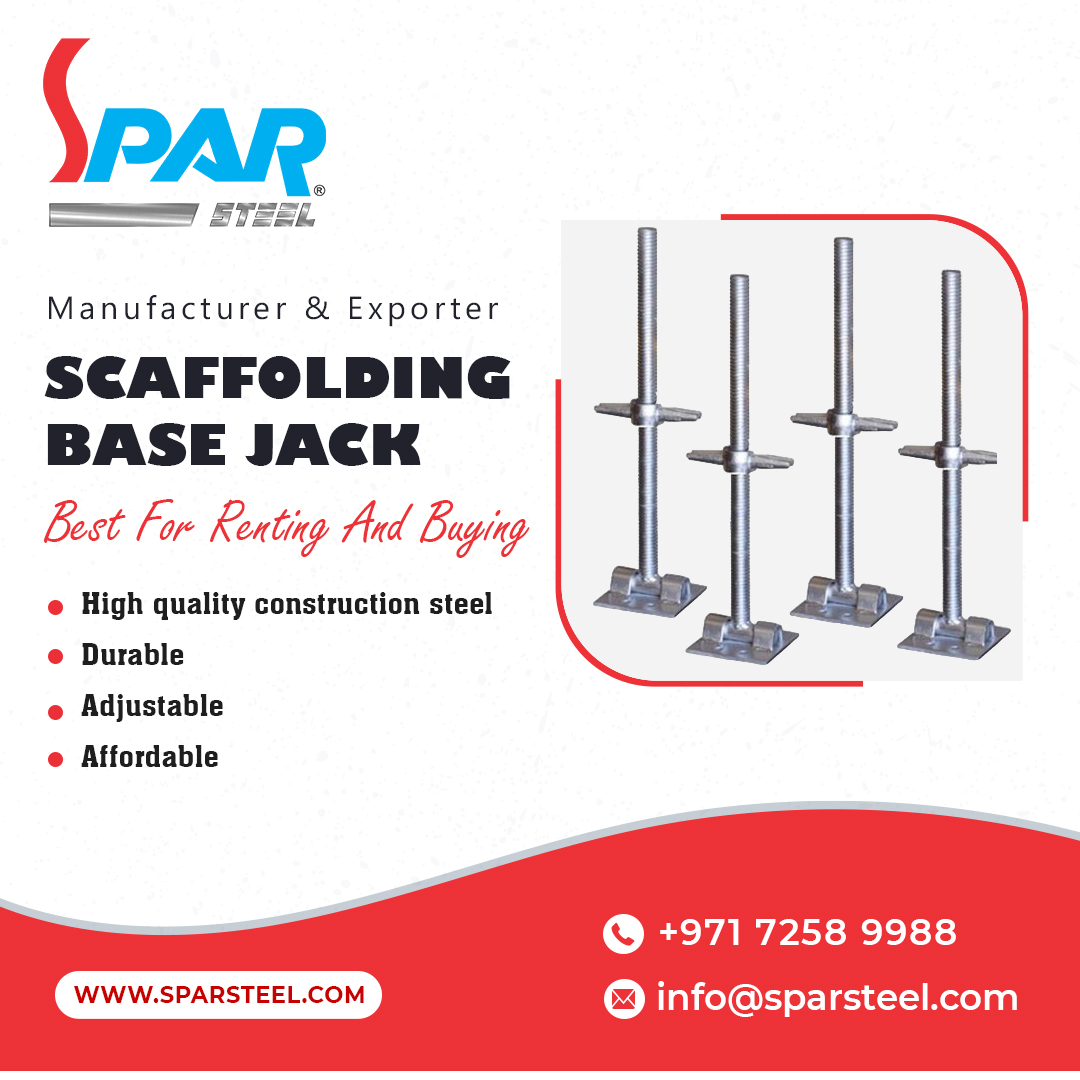 SteelSpar's tweet photo. Scaffolding Base Jack Manufacturer & Exporter in UAE
.
☎ +971 7258 9988, +971 7228 1737
📧 info@sparsteel.com
🌐 https://t.co/2K8PwRBx2w
#sparsteel #scaffolding #scaffoldingaccessories #scaffoldingjack #scaffoldingfittings #uheadjack #basejack #scaffoldingbasejack #dubai #uae https://t.co/tP4AYl0yCI
