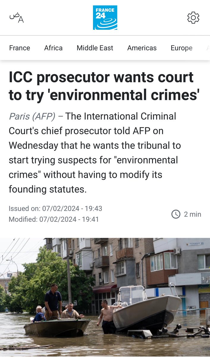 📣 Last week the #ICC Prosecutor Karim Khan announced that his office will issue a general policy paper in December 2024 that would set the legal framework for prosecuting #EnvironmentalCrimes 🌎 without having to amend the #RomeStatute. Why is this important? 🧵👇🏼