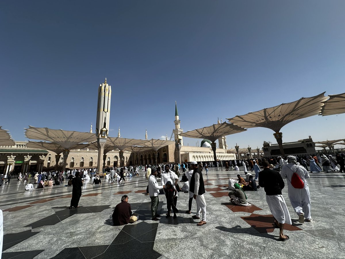 Juma prayers on the roof top of Masjid Nabvi.