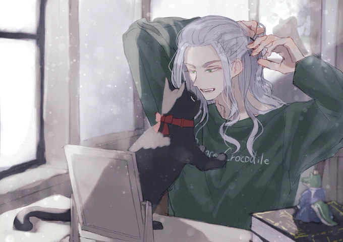 「どうした?邪魔しちゃってさ、かまって欲しいのか??」 