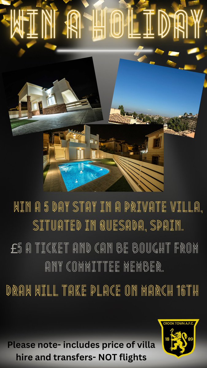 Brush away the wet weather blues with a chance to win a stay in a holiday villa in Spain 🛩

Its a 5 day stay in May 2024 📆