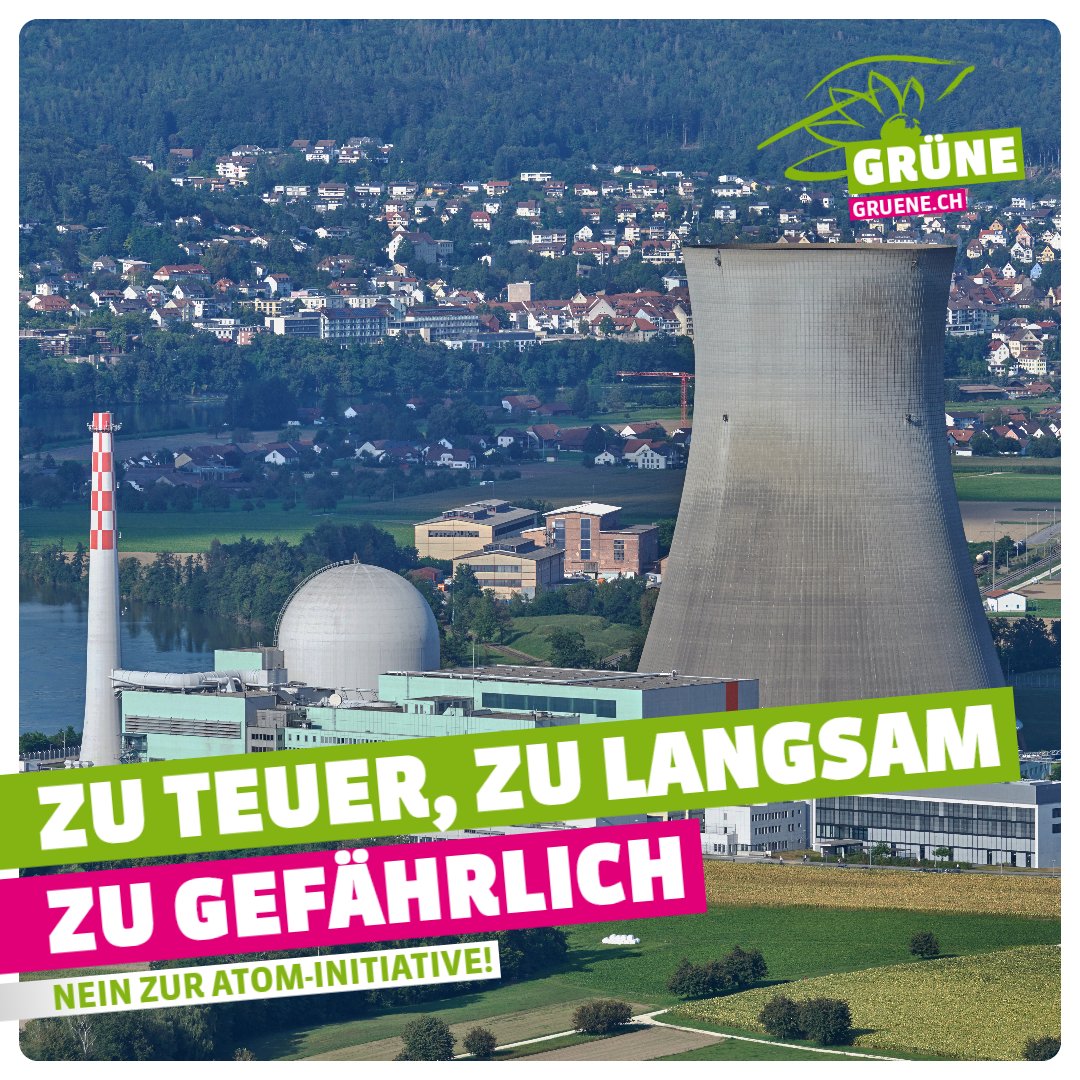 Wir GRÜNE sagen: Absurd! Für die Umwelt und das Klima müssen wir jetzt die Energiewende rasch vorwärtsbringen.
Unterstütze uns dabei: Falls die SVP und FDP tatsächlich den Volksentscheid zum #Atomausstieg kippen, werden wir GRÜNE das Referendum ergreifen.
➡️