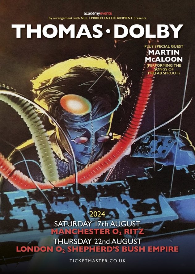 dickydrew's tweet image. Me and a old school mate have grabbed a ticket to see the maestro 
Thank you #o2priority . 40 bloody years since the pair of us saw the Flat Earth tour as spotty teenagers at The Dominion 
@ThomasDolby - proper excited about this.