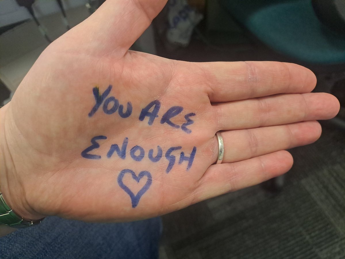 #CareDay2024 We always strive to be something else when sometimes we need to know we are enough just as we are 🙌🙌 #handsupforcareday @inverclyde @InverclydeHSCP