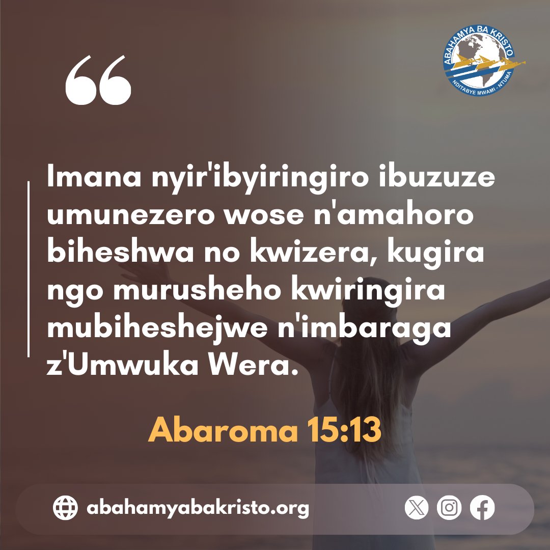 Uwiteka yavuze ko umuntu wese wumvira ijambo rye azagira umunezero, amahoro n'imbaraga ze zihoraho. Abagabo n'abagore nk'abo baramwegera buri gihe, atari iyo bapfukamye imbere ye mu masengesho gusa, ahubwo no mu gihe bari mu mirimo y'ubu buzima. - ML 51.2

#Ibyishimo #Kumvira