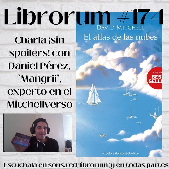 Mangrii's tweet photo. Hace unos días pase una MARAVILLOSA mañana charlando con @van_hessa en su #Librorum sobre mi libro FAVORITO de la vida como es «El atlas de las nubes» y desde HOY, ya podéis escuchar el resultado (sin spoilers)✨

👉https://t.co/Oy1iMBXcfQ https://t.co/5Y6CgsztHp