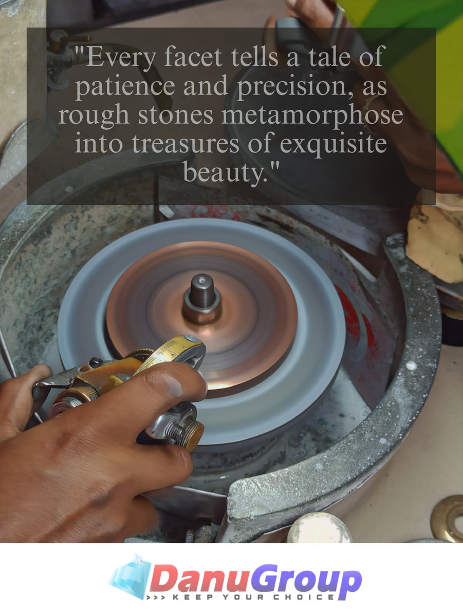 'Step into the world where raw beauty meets refined craftsmanship. Witness the magic as rough stones are meticulously transformed into treasures of exquisite beauty, one facet at a time. ✨ #GemCutting #Craftsmanship #PreciousStones #ExquisiteBeauty #JewelryMaking #Artistry
