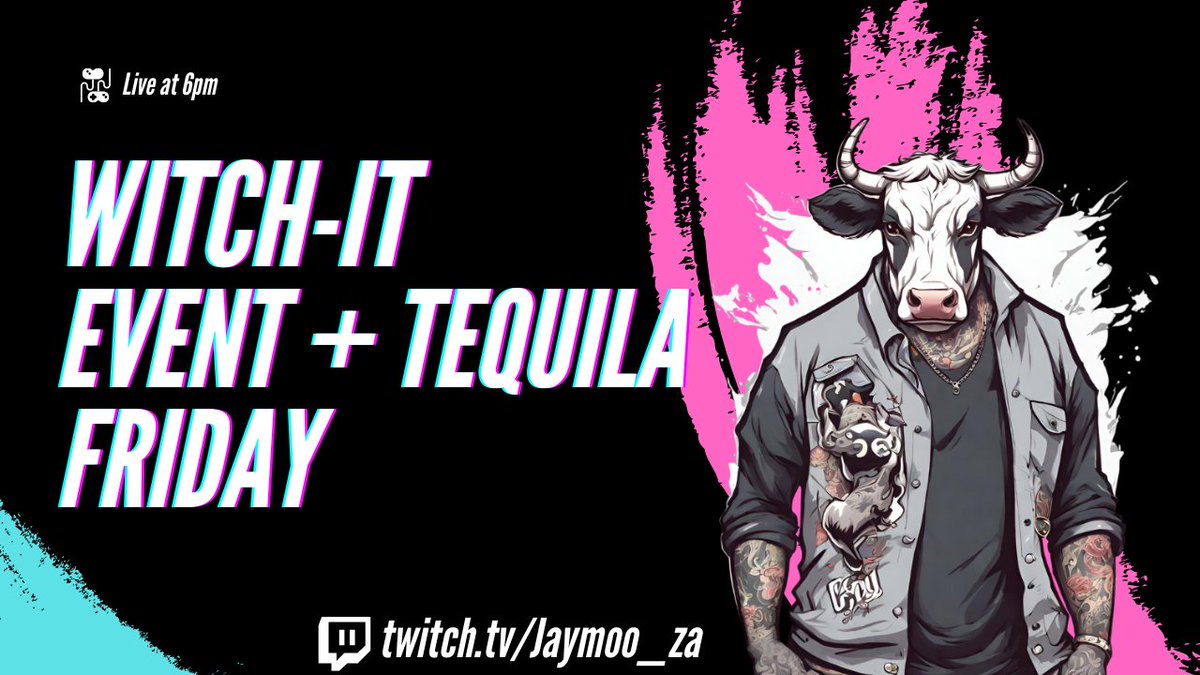 JayMoo_ZA's tweet image. WAZ GOOD we are back with another TEQUILA FRIDAY but with a twist...We are gonna be joined by THE HOMIES!🔥
x
twitch.tv/jaymoo_za
x
You gonna be seeing:
@DistractionZA 
@DreadVeresta 
@Clintieb_ZA 
@D1stantWanderer 
@Malnatrixx 
@RubyVamp95 (RUBA!)
and more🔥