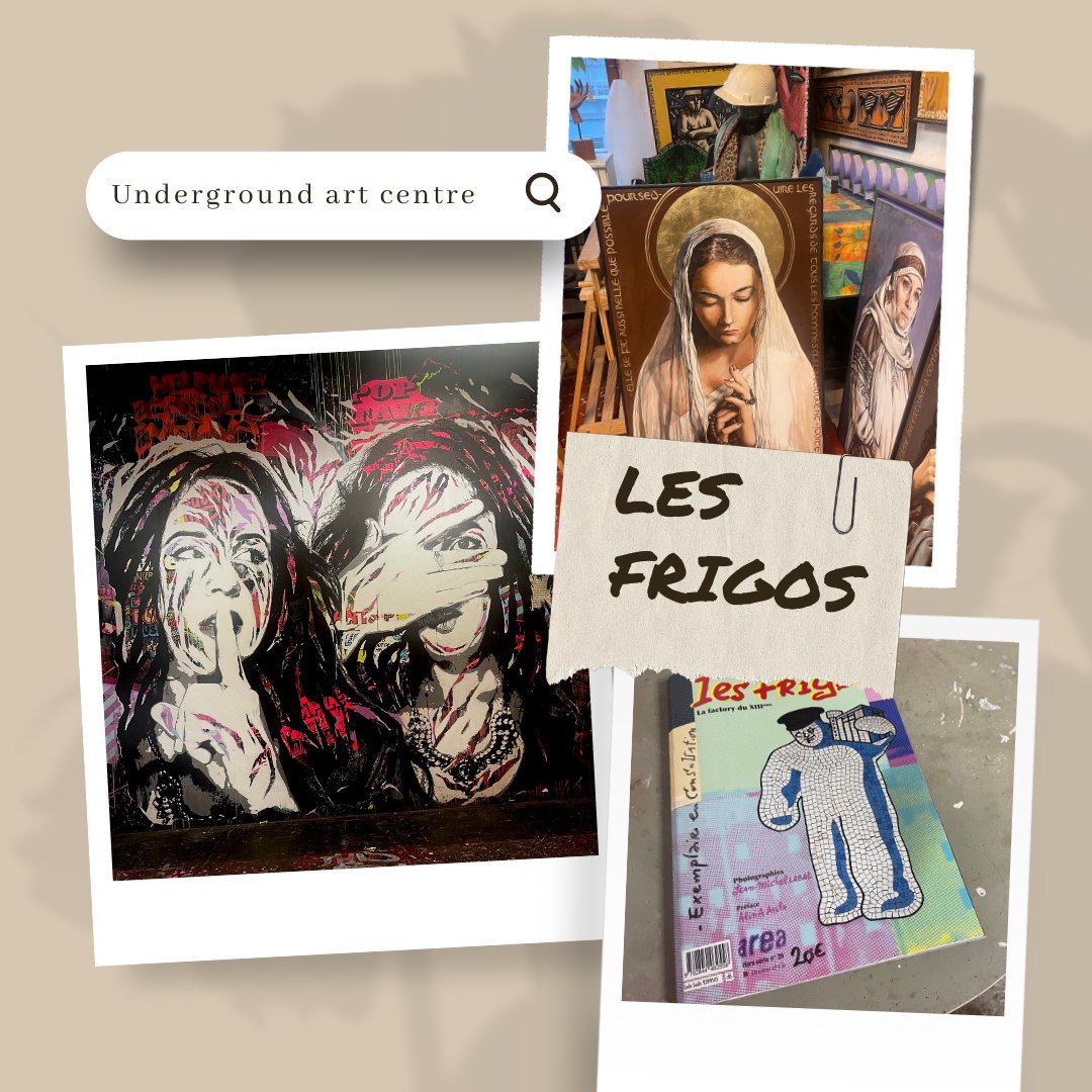 InterkulturFR's tweet photo. 🎨🚇 Les FRIGOS @lesFrigos: cœur de l'art underground à Paris 🇫🇷! Ancienne gare de 1921, maintenant avec 120 artistes, dont Jean-Paul Réti. Rencontres uniques 🎭, Anniversaire insolite avec buffet à la fin 🍽️. Visite 1x/mois ou privée à toute date. #LesFrigos #ArtParisien https://t.co/A5Y3yzKIJJ