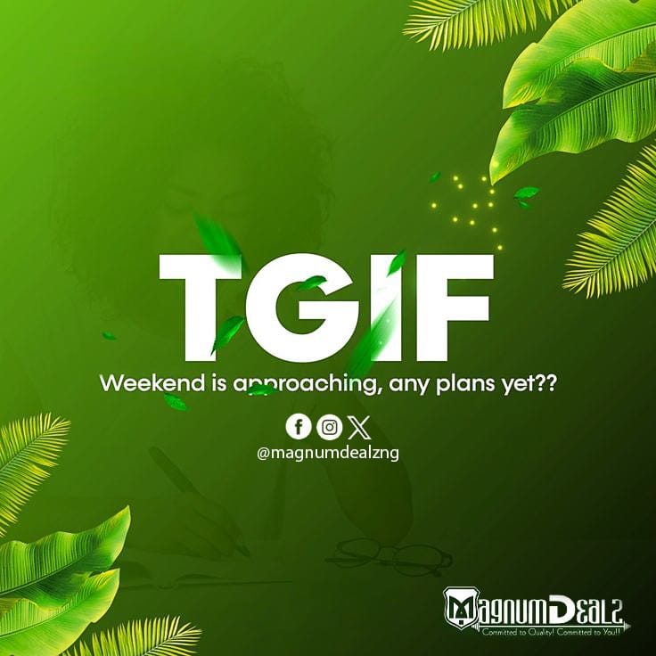 MagnumDealzNG's tweet photo. TGIF or should I say Thank Gadget It's Friday! 🙌🏼 

As we wrap up D work week, let's take a moment to appreciate D incredible technology that helps us stay connected, organized &amp; productive. From smartphones to laptops to smartwatches, gadgets have become an essential part of us https://t.co/MQ1bYdOtXk