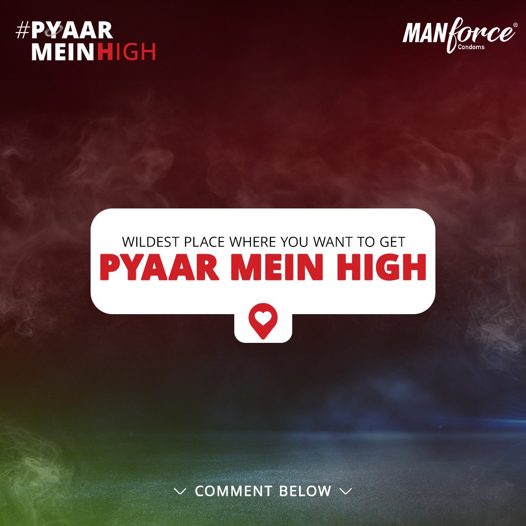 ManforceIndia's tweet photo. Let's take it to the extreme! What's the wildest place you dream of getting pyaar mein HIGH? From exotic beaches to hidden nooks, share your adventurous fantasies in the comments below.
#PyaarMeinHIGH #Lovemaking #ManforceHIGH #ManforceCondoms https://t.co/kH6c4sVQ1F