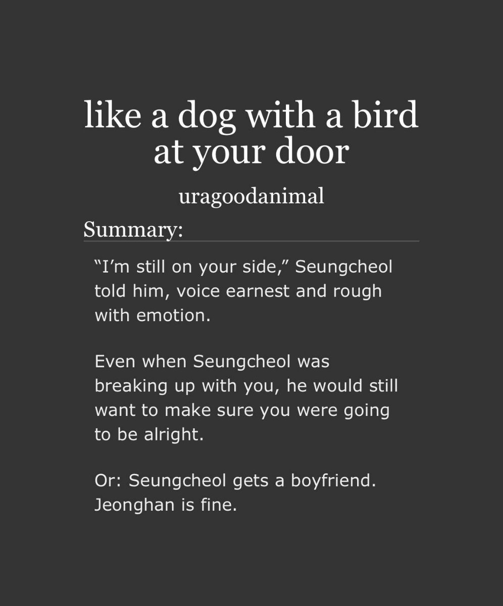 svtficrec's tweet photo. like a dog with a bird at your door by uragoodanimal
sᴇᴜɴɢᴄʜᴇᴏʟ/ᴊᴇᴏɴɢʜᴀɴ
https://t.co/70LK2qHbxl https://t.co/A24LIiMXMI