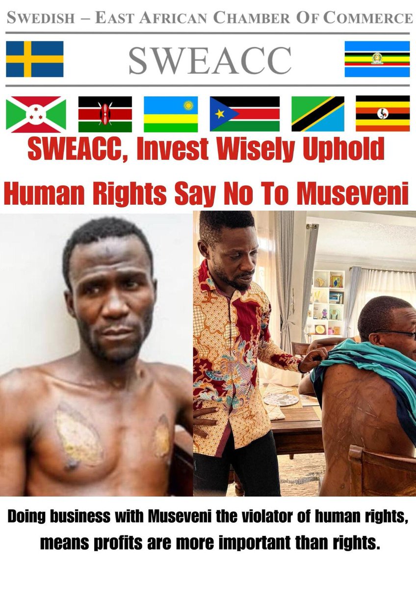 #Ugandans call upon @SWEACC1
 @Sida
@SWEACC to withdraw from dealing with dictator museveni
All the torture happening in Uganda is due to those who do business with #DictatorM7
@SwedeninUG handoff from Uganda
#StopBusinessWithM7