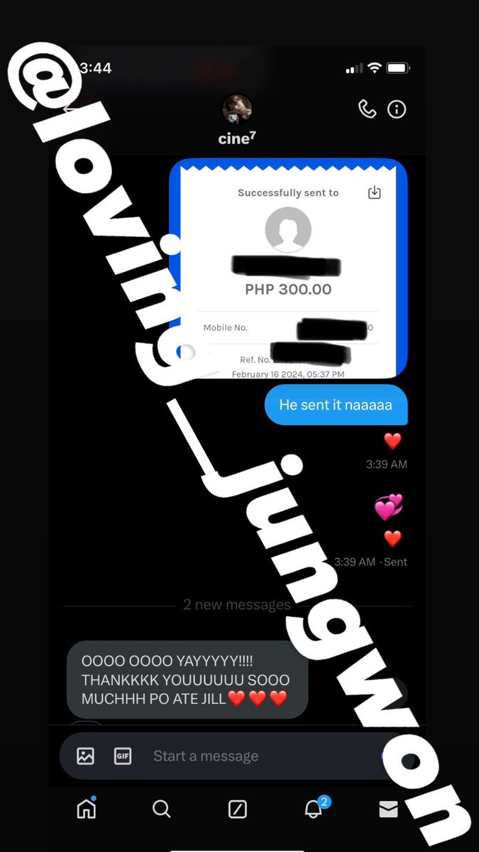 nallij__'s tweet photo. date sent: FEBRUARY 16, 2024

PROOF OF LEGITIMACY: @asgarjoon received 300 PHP via gcash ❣️

have a happy Friday ☺️ thank you for trusting me ! 
#giveawayproof #gaproof #proofoflegitimacy #proof #gcash https://t.co/bcXX9ASlZo